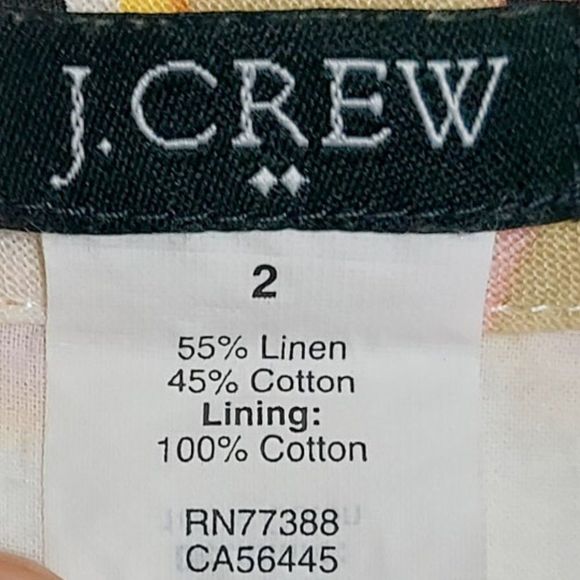 J CREW Beautiful Linen Blend Quarter Sleeve Tunic Dress Size 2 - Picture 5 of 6